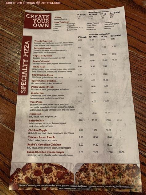 Portside Pub and Grille. . Portside pizza trilakes menu